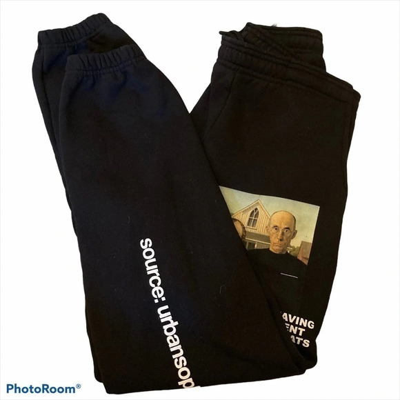 Urban Sophistication Spotted Sweatpants Sz M - Picture 4 of 7